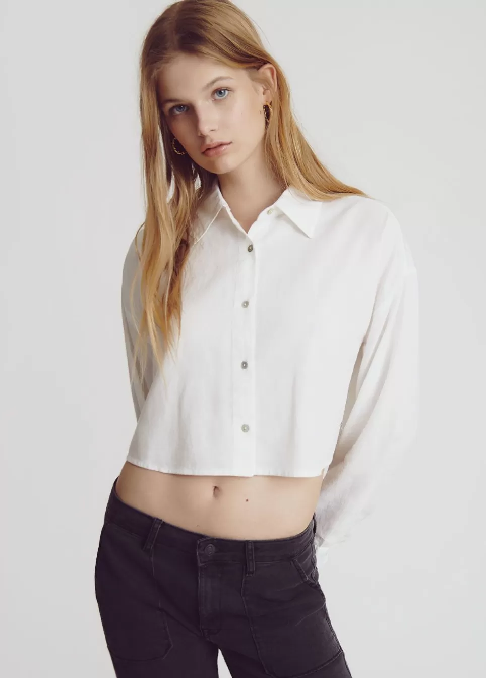 Cropped Shirt-Brownie Spain Cheap