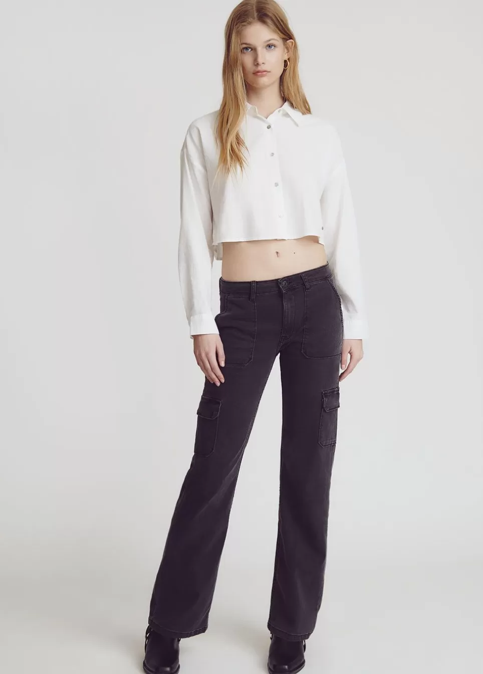 Cropped Shirt-Brownie Spain Cheap