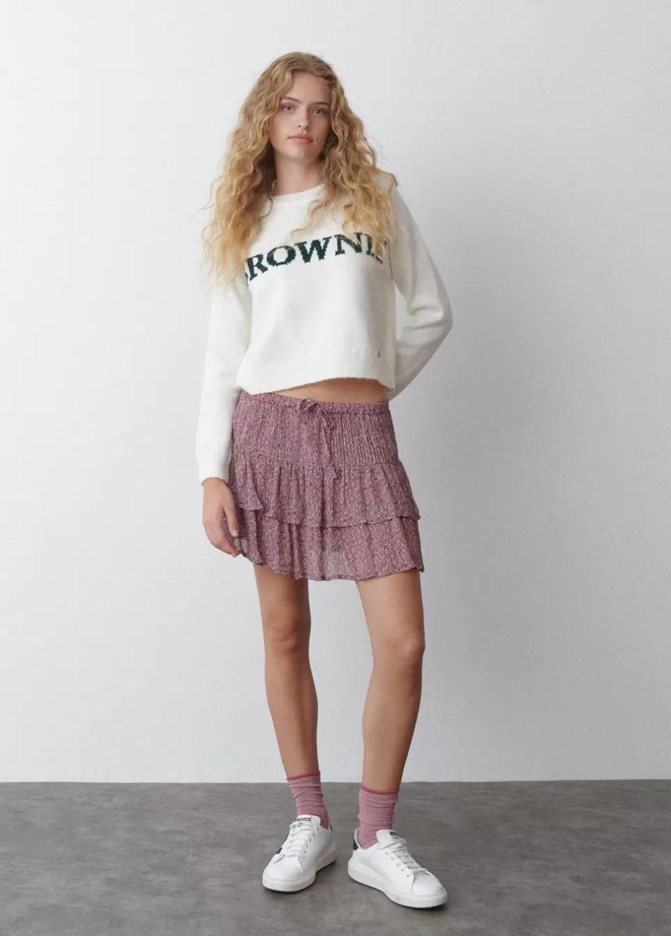 Rok Plooien Ruches-Brownie Spain Online